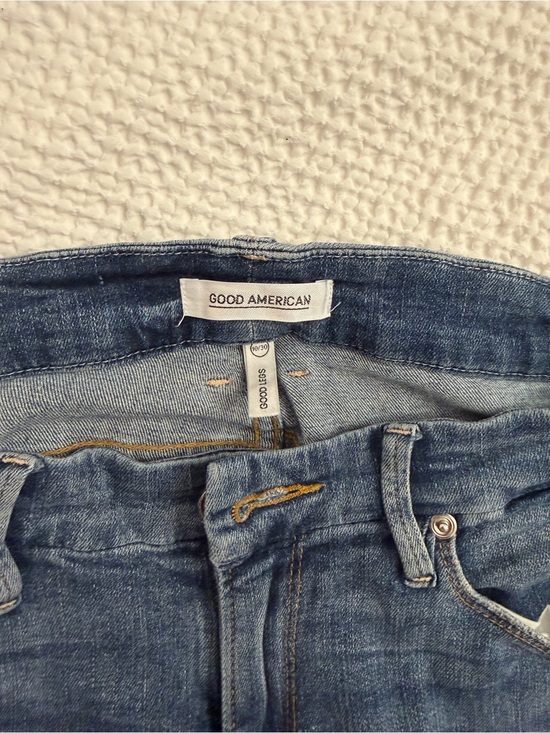 Good American Denim - Good American Denim Mid-Blue High Rise Jeans